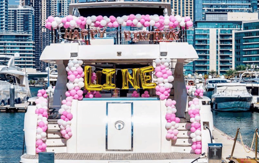 Birthday Decorations On a Yacht