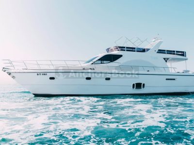 Yacht Charter In Dubai – 2022 Year 75ft Yacht – 30 PAX - Food, Drinks, Waterslides / Inflatables Available