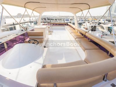 Yacht Charter In Dubai – 2022 Year 75ft Yacht – 30 PAX - Food, Drinks, Waterslides / Inflatables Available