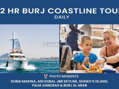 BURJ COASTLINE TOUR - 2 HRS (With Food & Drinks Included)