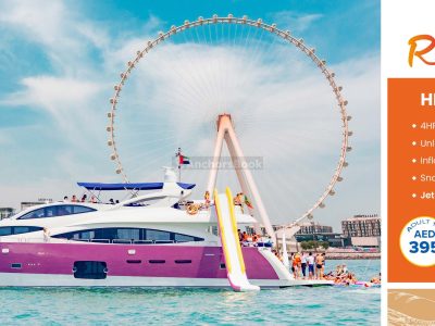 Shared Tour - YATCH RIDE & SLIDE - 4HR (Includes Food, Slides, Drinks)