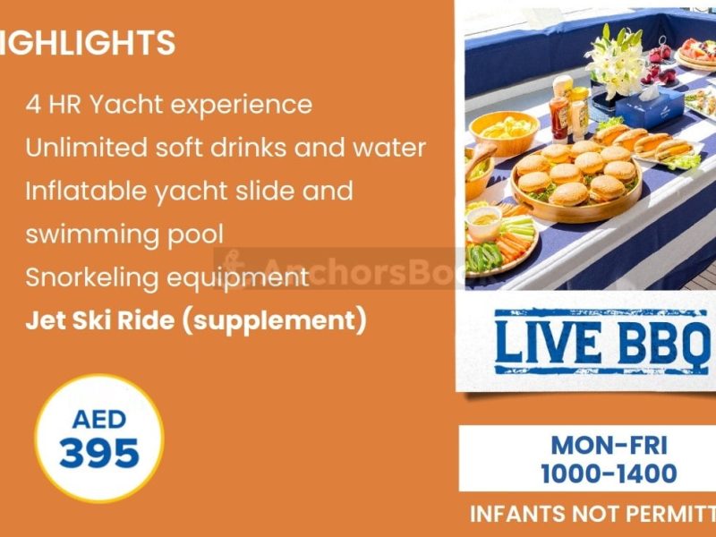 Shared Tour - YATCH RIDE & SLIDE - 4HR (Includes Food, Slides, Drinks)