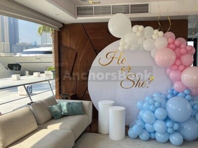 3-6 Hour Birthday Party 75ft Yacht With Cake, Decorations & Drinks, Waterslides & Inflatables – (Up to 30PAX)