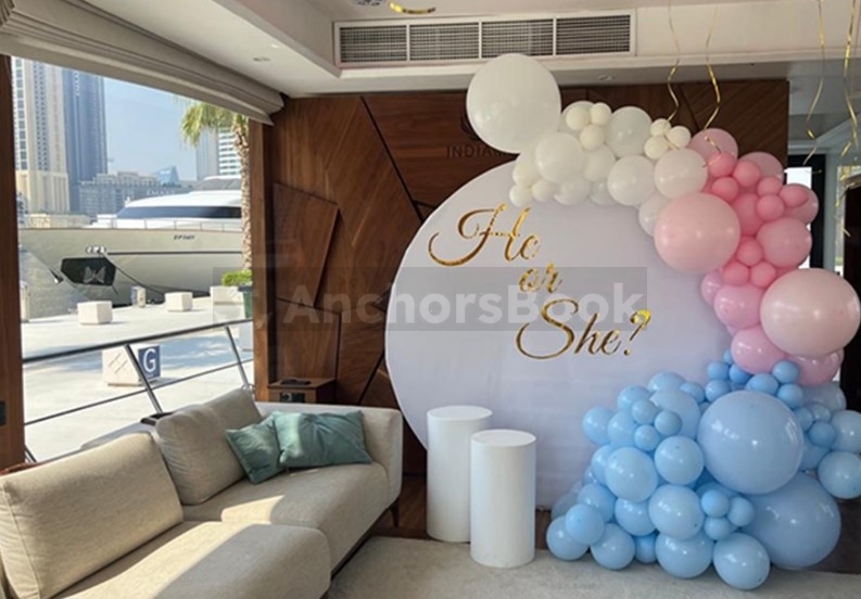3-6 Hour Birthday Party 75ft Yacht With Cake, Decorations & Drinks, Waterslides & Inflatables – (Up to 30PAX)