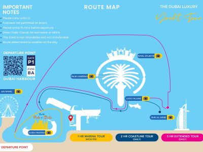 BURJ COASTLINE TOUR - 2 HRS (With Food & Drinks Included)