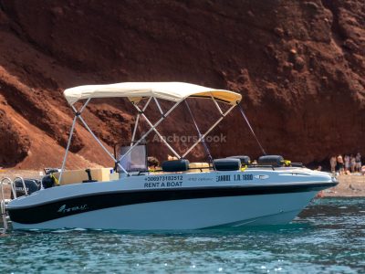 Half Day Boat rental in Santorini- No license required