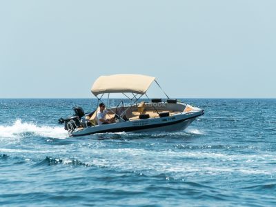 Full Day Boat rental in Santorini- No license required