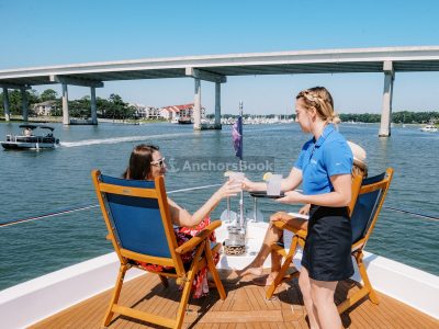 Sunset Dinner Cruiser: 6-9:30pm (3.5 hours) - Private 80' Luxury Yacht Charter