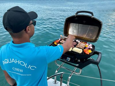 4 Hour Private Luxury Yacht Charter to Lazarus/St John Island – Fountaine Pajot Lucia 40 sailing catamaran