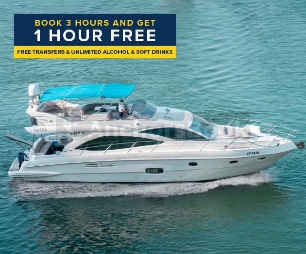 V 56ft | Free 🥂 Unlimited Alcohol + Soft Drinks Included - Book 3 Hr Get 1 Hr Free Offer