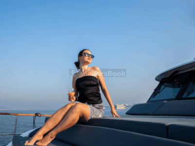AnchorsBook Fleet: Vogue Luxury Yacht Rental - Hatteras 64ft (22PAX)