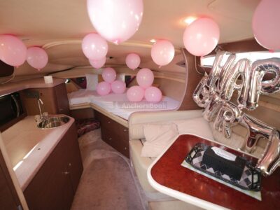 AnchorsBook Fleet: Dubai Party Yacht Rental – Regal 33ft (8 PAX)