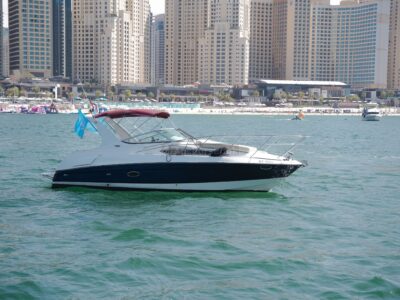 AnchorsBook Fleet: Dubai Party Yacht Rental – Regal 33ft (8 PAX)