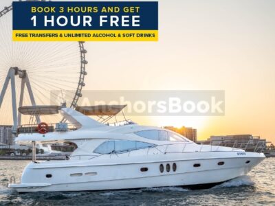 Yacht 61ft | Free 🥂 Unlimited Alcohol + Soft Drinks Included - Book 3 Hr Get 1 Hr Free Offer