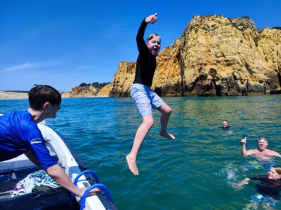 Boat Rental with Local Skipper to Visit the Coast of Lagos (includes Cave Tour, Swimming, Snorkeling & Relaxing)