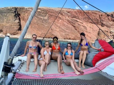 Santorini Private Catamaran Cruise with Meal & Drinks