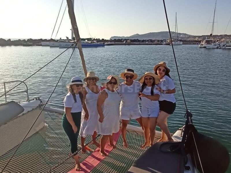 Santorini Private Catamaran Cruise with Meal & Drinks