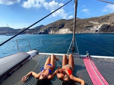 Santorini Private Catamaran Cruise with Meal & Drinks