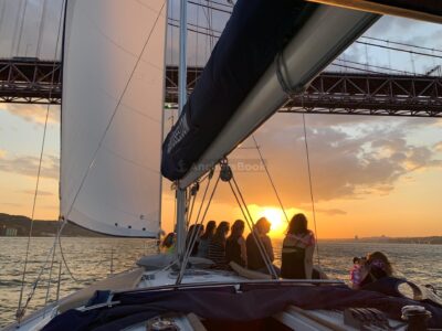 Sunset 2 hour shared boat tour in Lisbon
