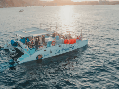 Los Cabos Sunset Catamaran Cruise with Open Bar & Light Snack