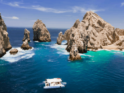 Los Cabos Sunset Catamaran Cruise with Open Bar & Light Snack